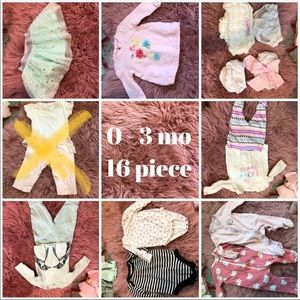 0-3 month baby lot outfits onesies pajamas